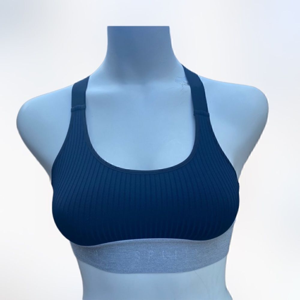 Splits59 ribbed sports bra in black size xs